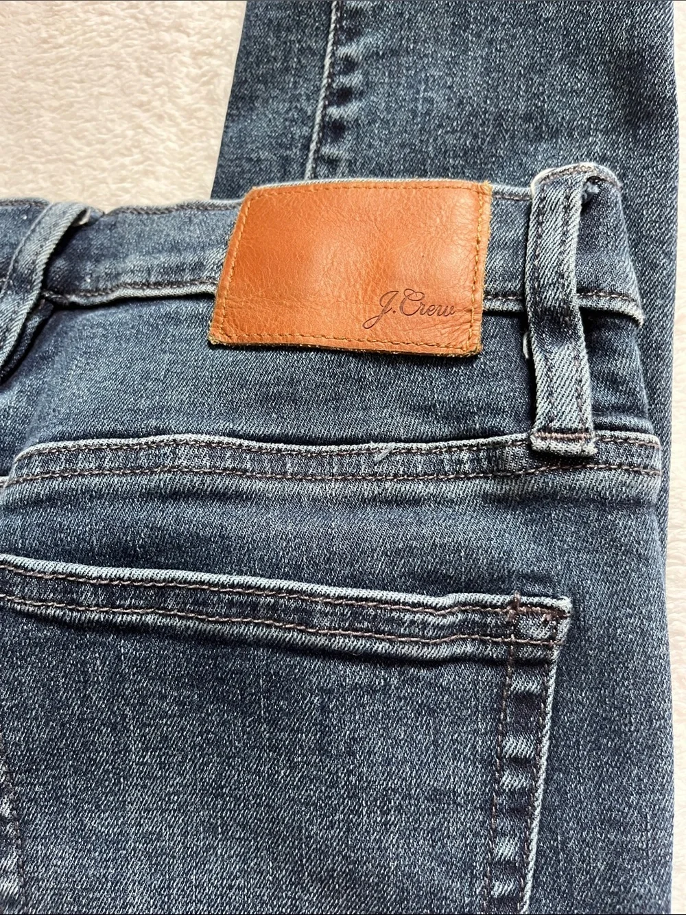 J. Crew Women's High-Rise Button-Fly Jeans — Dark Blue Wash